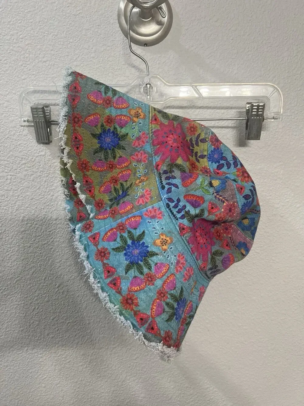 Natural Life Floral Print Floppy Bucket Hat - Adjustable Strap Boho Hippie NWOT - Picture 1 of 4